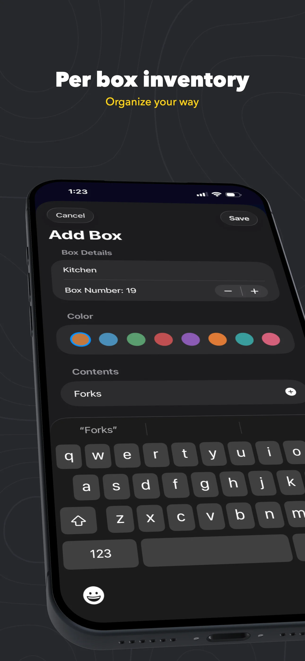 TidyMove - Feature showcase adding a box